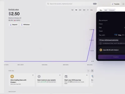 Kraken — Fintech скриншот интерфейса