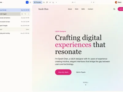 Lovable — Developer Tools скриншот интерфейса