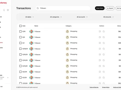 Rocket Money — Fintech скриншот интерфейса