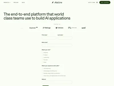Adaline — Developer Tools скриншот интерфейса