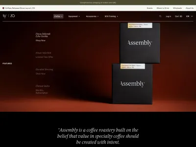 Assembly Coffee — Food & Drink скриншот интерфейса