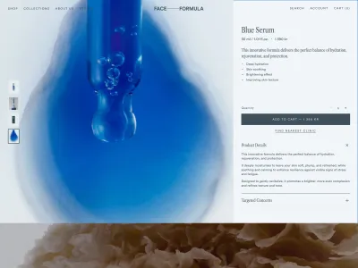 Face Formula — E-commerce скриншот интерфейса