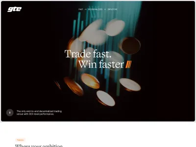 GTE — Fintech скриншот интерфейса