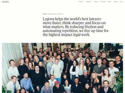 Legora — AI & ML скриншот интерфейса