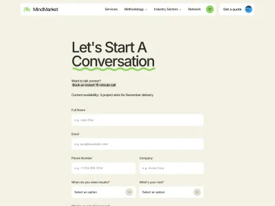 MindMarket — SaaS скриншот интерфейса
