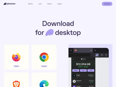 Phantom — Fintech скриншот интерфейса