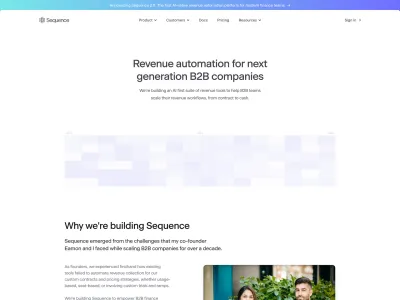 Sequence — SaaS скриншот интерфейса