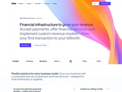 Stripe — Fintech скриншот интерфейса