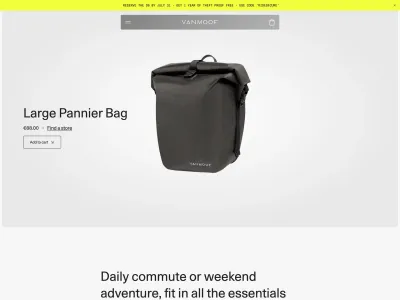 VanMoof — E-commerce скриншот интерфейса