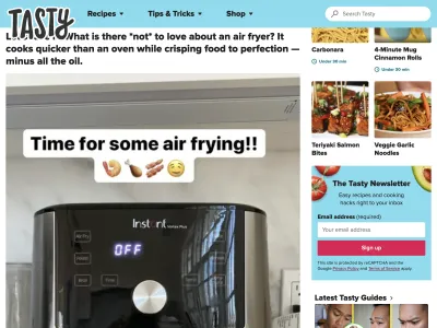 Tasty — Food & Drink скриншот интерфейса