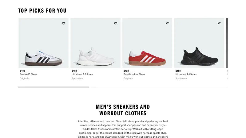 Adidas — E-commerce, интерфейс, скриншот 2/151