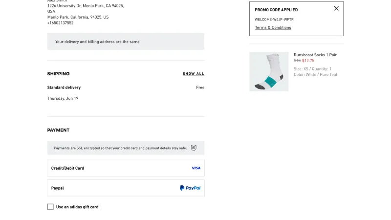 Adidas — E-commerce, интерфейс, скриншот 7/151