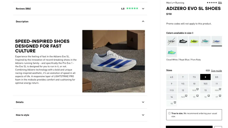 Adidas — E-commerce, интерфейс, скриншот 8/151