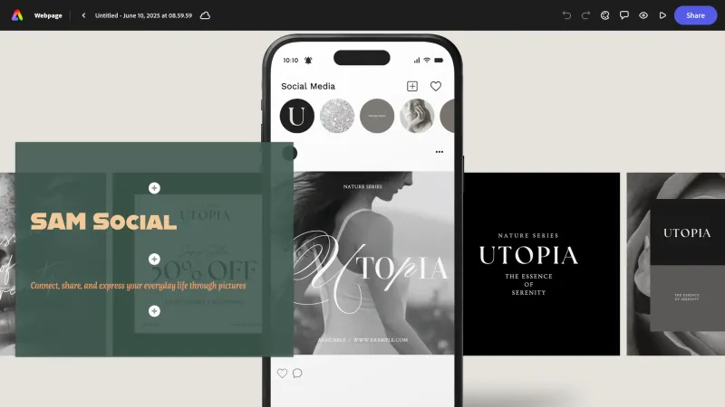 Adobe Express — Design, интерфейс, скриншот 5/595