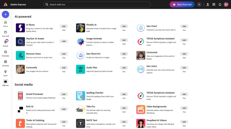 Adobe Express — Design, интерфейс, скриншот 7/595