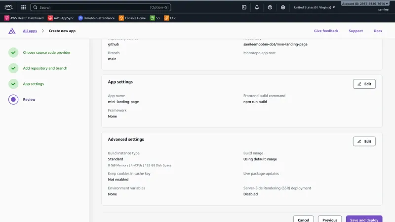 Amazon Web Services — Developer Tools, интерфейс, скриншот 11/503