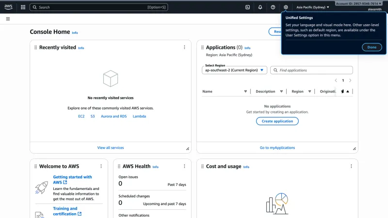 Amazon Web Services — Developer Tools, интерфейс, скриншот 12/503