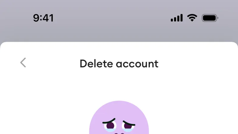 Delete & Deactivate Account — Ahead, Health UI