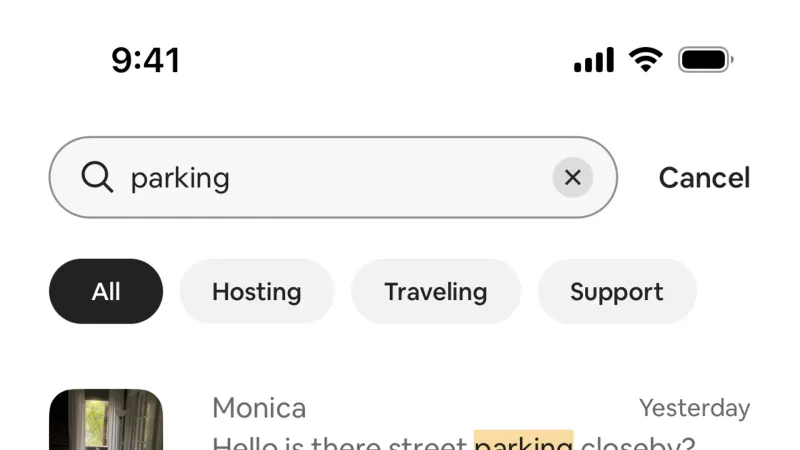 Search Bar — Airbnb, Travel UI