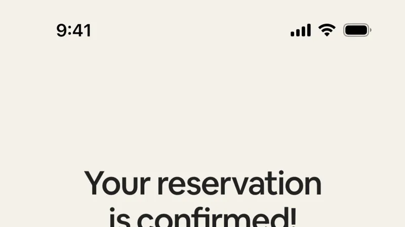Order Confirmation — Airbnb, Travel UI