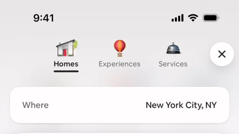 Segmented Control — Airbnb, Travel UI