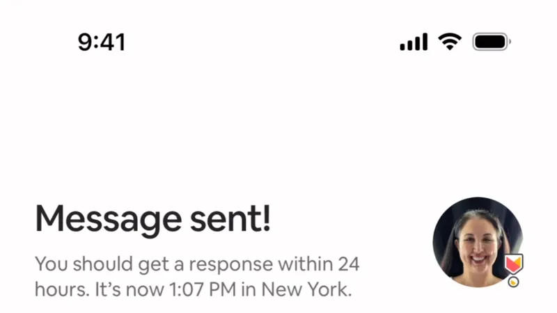Acknowledgement & Success — Airbnb, Travel UI