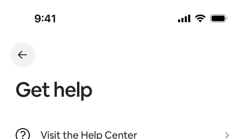 Help & Support — Airbnb, Travel UI