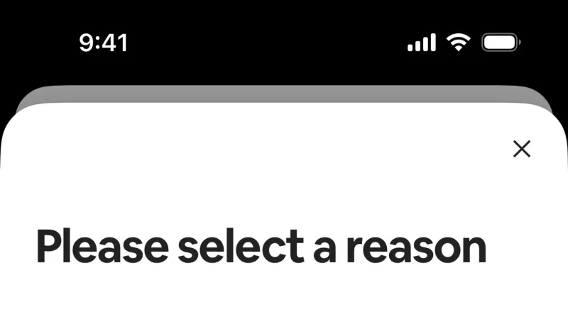 Cancel — Airbnb, Travel UI
