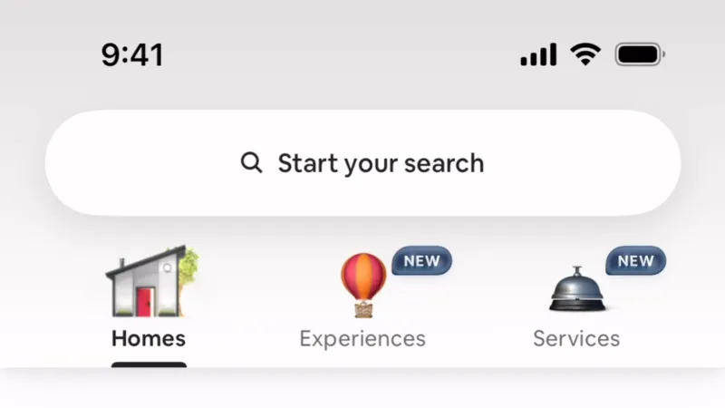 Tab Bar — Airbnb, Travel UI