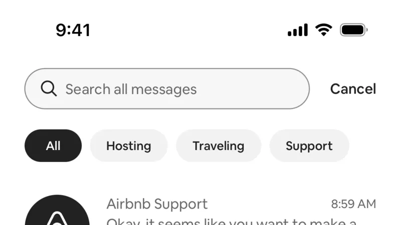 Chip — Airbnb, Travel UI