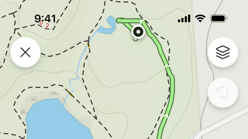 Action Option — AllTrails, Travel UI