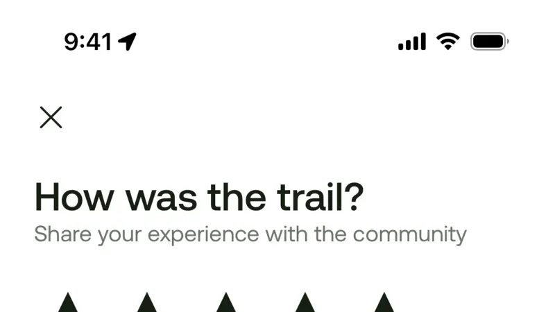 Reviews & Ratings — AllTrails, Travel UI