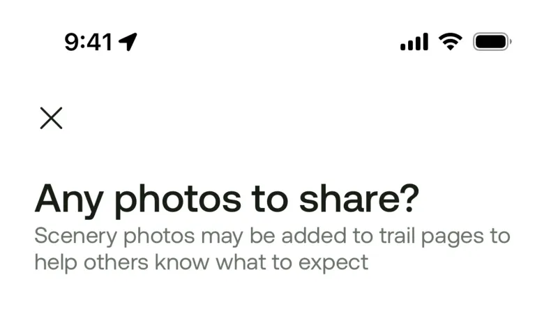 Upload & Download — AllTrails, Travel UI