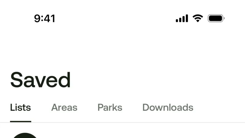 Bookmarks & Collections — AllTrails, Travel UI