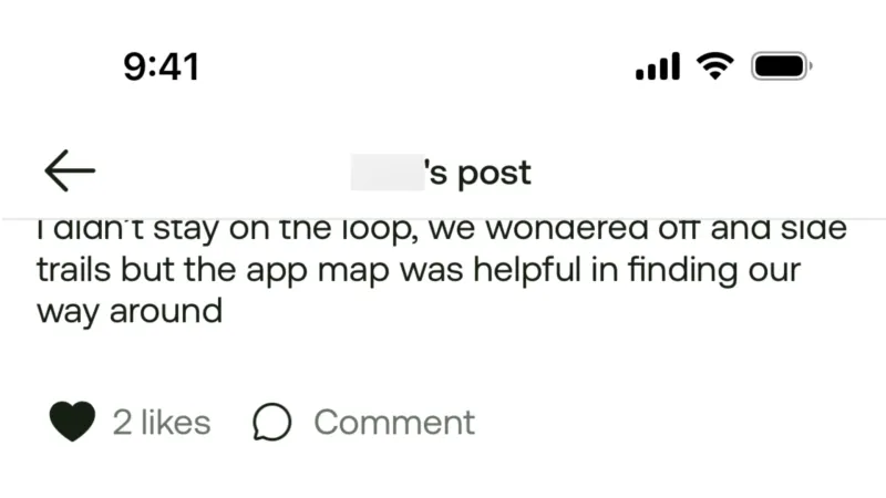 Comments — AllTrails, Travel UI