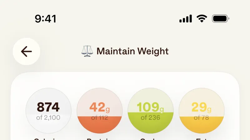 Goal & Task — Alma, Health UI