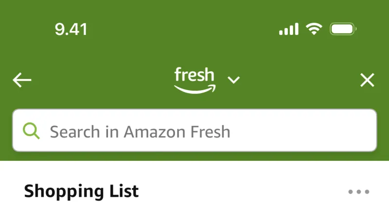 Delete — Amazon Shopping, E-commerce UI
