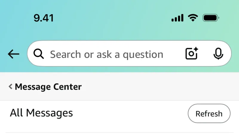 Emails & Messages — Amazon Shopping, E-commerce UI