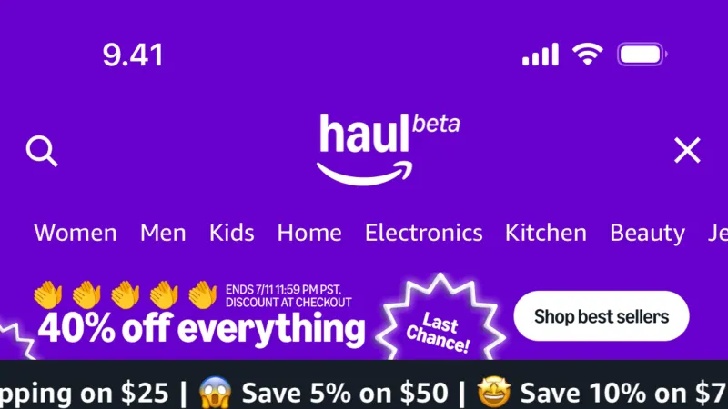 Banner — Amazon Shopping, E-commerce UI