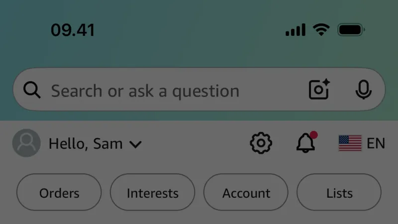 Bottom Sheet — Amazon Shopping, E-commerce UI