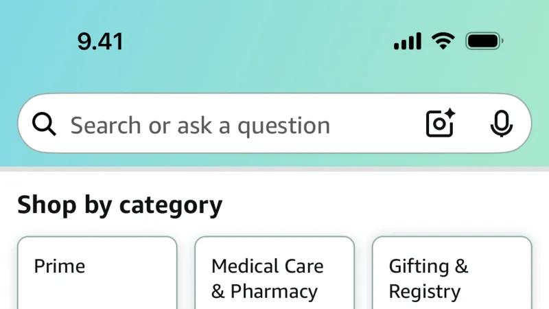 Card — Amazon Shopping, E-commerce UI