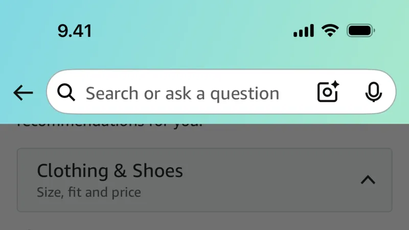 Segmented Control — Amazon Shopping, E-commerce UI