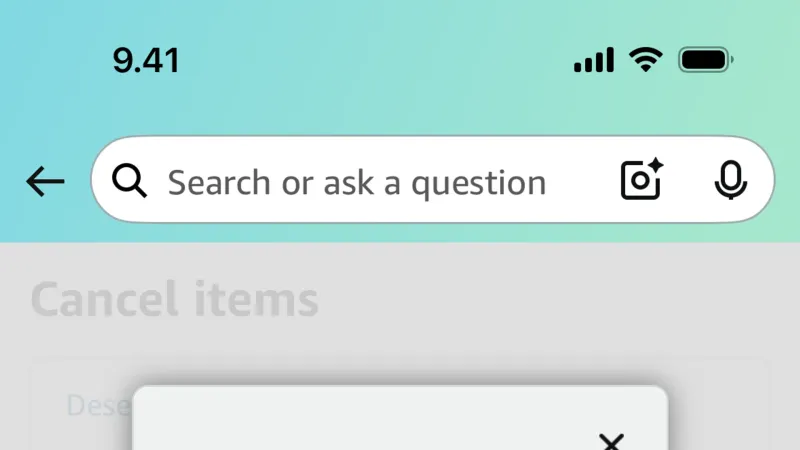 Dialog — Amazon Shopping, E-commerce UI