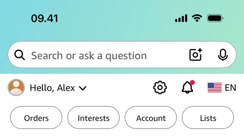 Status Dot — Amazon Shopping, E-commerce UI