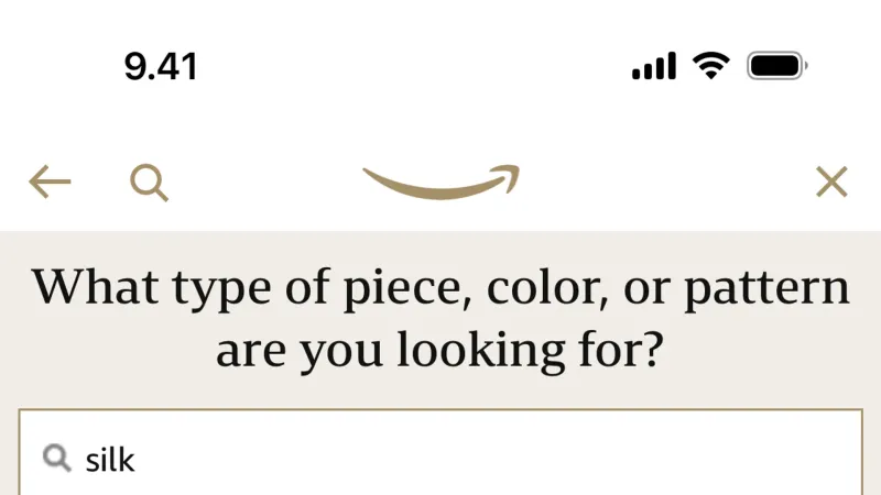 Search Bar — Amazon Shopping, E-commerce UI
