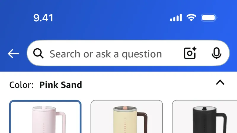 Accordion — Amazon Shopping, E-commerce UI