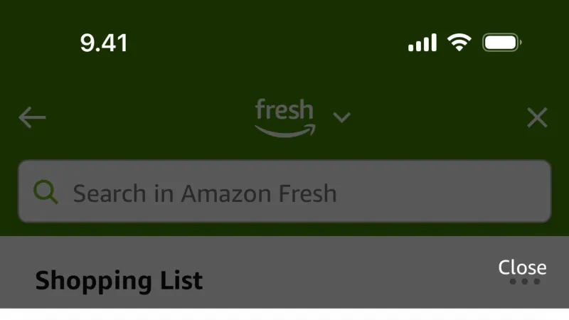 Select — Amazon Shopping, E-commerce UI