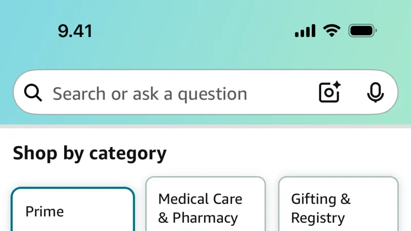 Dropdown Menu — Amazon Shopping, E-commerce UI