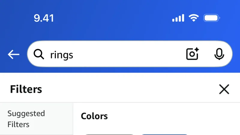 Filter & Sort — Amazon Shopping, E-commerce UI