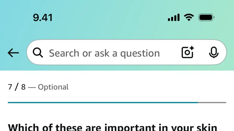 Quiz — Amazon Shopping, E-commerce UI